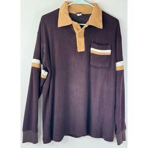 Vintage Wrangler Rapid Transit Terry Cloth Pullover Long Sleeve Men's XL